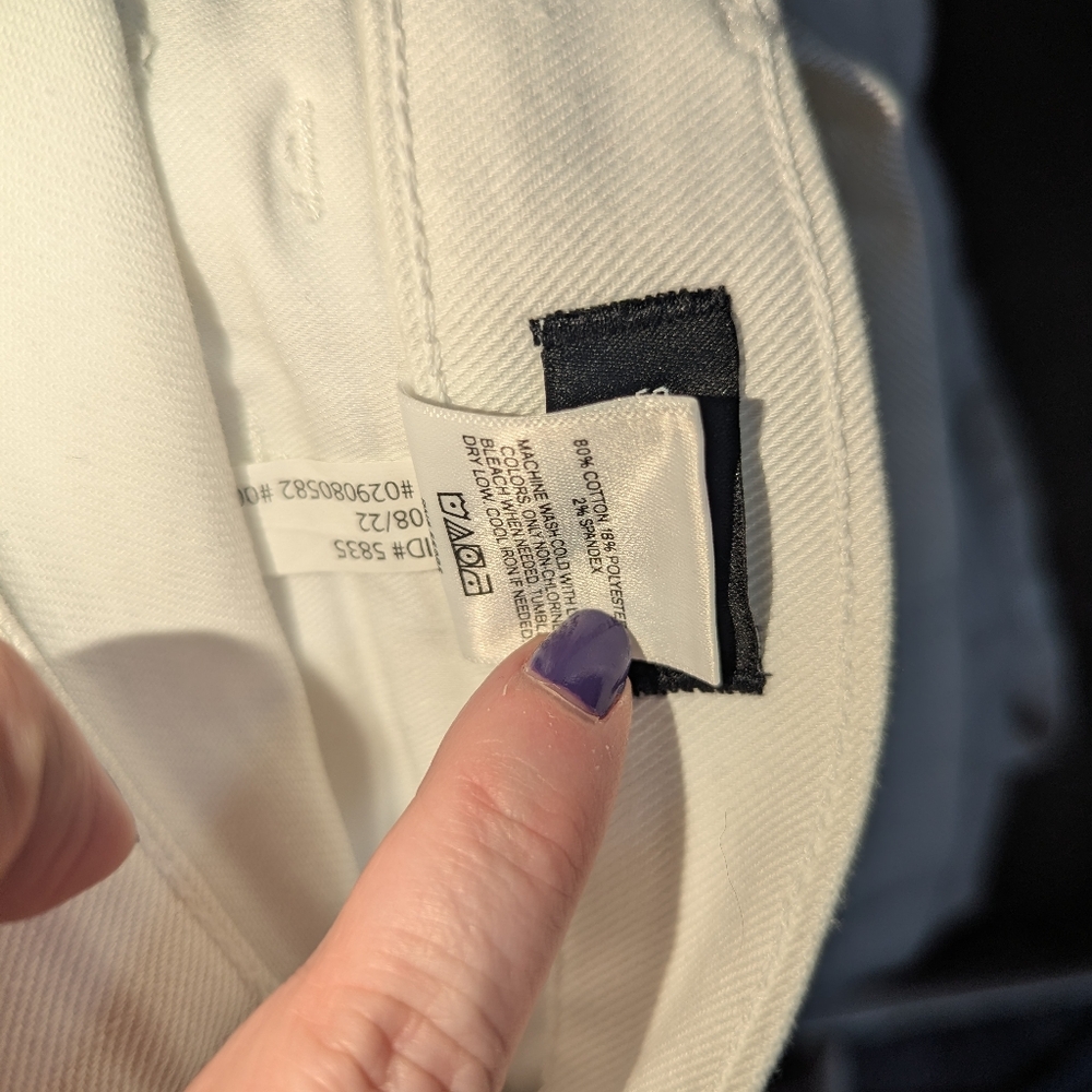 4R NWT Express Straight Ankle High Rise White Jeans - Picture 6 of 6